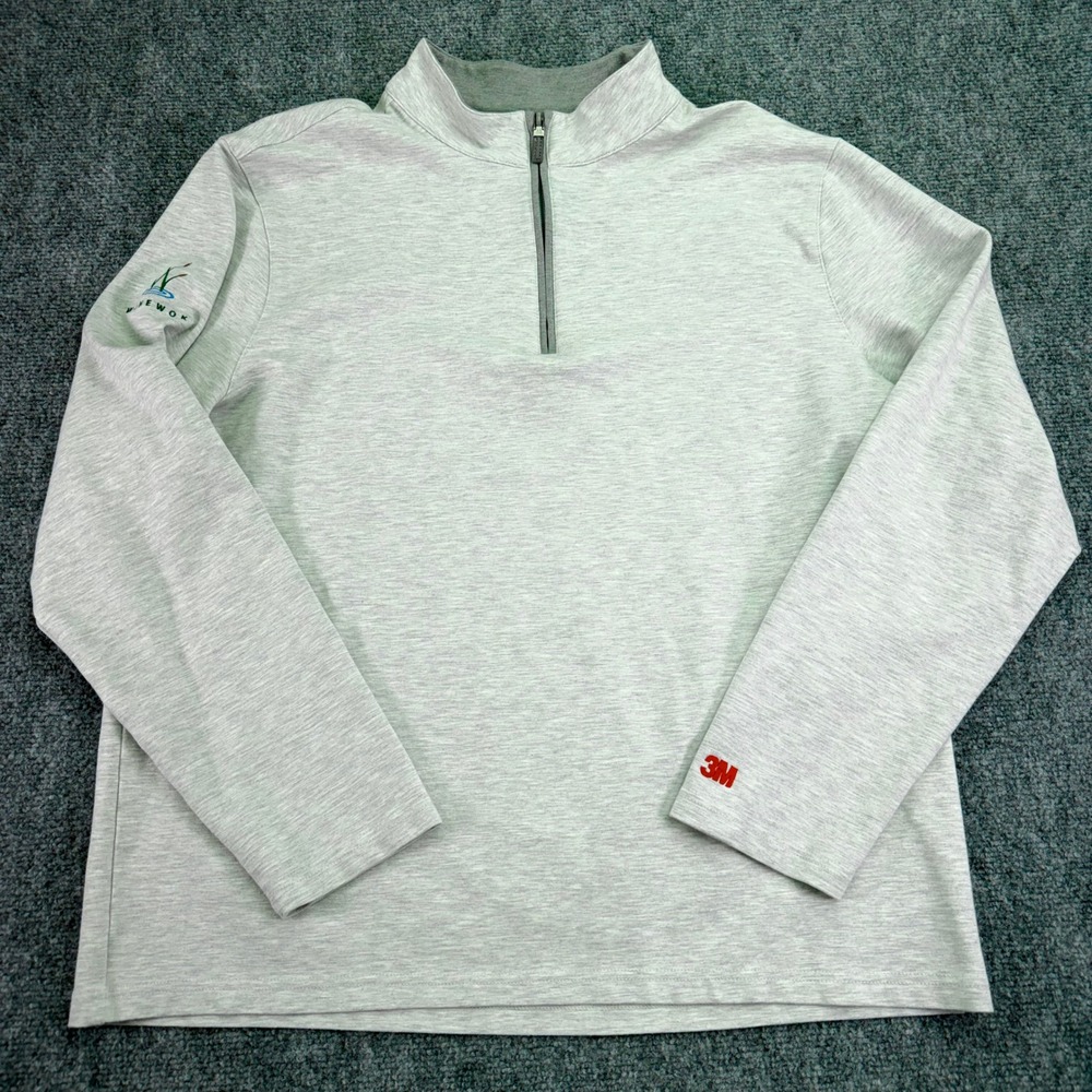 Mizzen Main Pullover Mens Large Grey Proflex Performance 1/4 Zip 3M‎ Wonewok